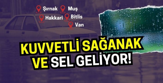 Muş Bitlis Van ve Şırnak'ta yaşayanlar dikkat! Sağanak ve sel için önleminizi alın