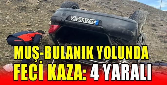 Muş-Bulanık yolunda feci kaza: 4 yaralı