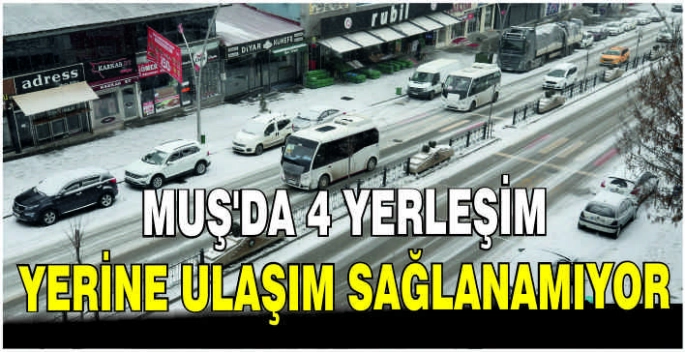 Muş’da 4 yerleşim yerine ulaşım sağlanamıyor