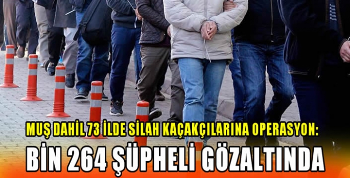 Muş dahil 73 ilde Silah kaçakçılarına operasyon: Bin 264 şüpheli gözaltında