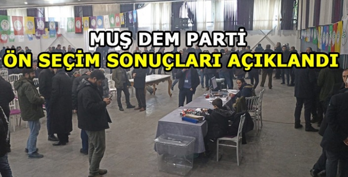 Muş DEM Parti ön seçim sonuçları açıklandı! 