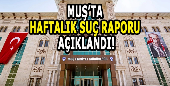 Muş Emniyet Müdürlüğü suçlulara göz açtırmıyor: Muş’ta haftalık suç raporu açıklandı!