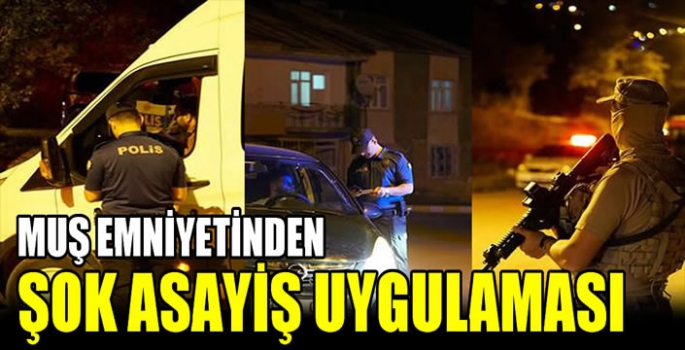 Muş Emniyetinden Şok Asayiş Uygulaması