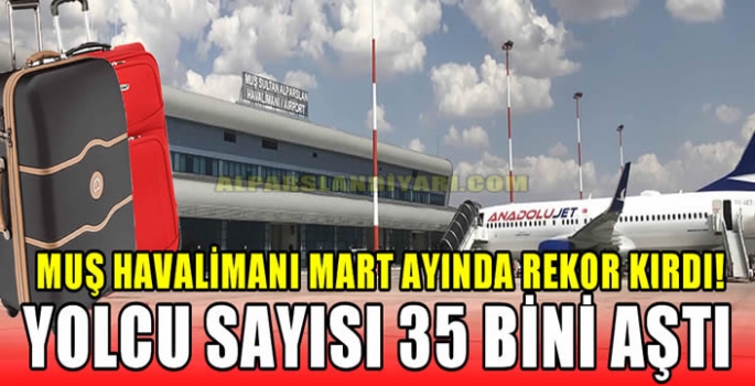 Muş Havalimanı mart ayında rekor kırdı! Yolcu sayısı 35 bini aştı 