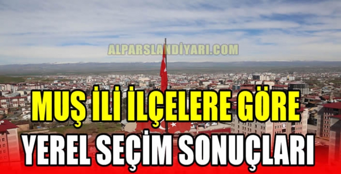 Muş İli İlçelere Göre Yerel Seçim Sonuçları