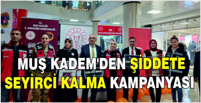 Muş KADEM’den Şiddete Seyirci Kalma kampanyası