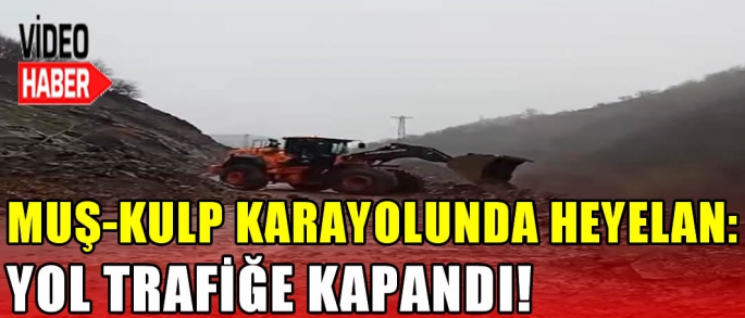 Muş-Kulp Karayolunda heyelan: Yol trafiğe kapandı!