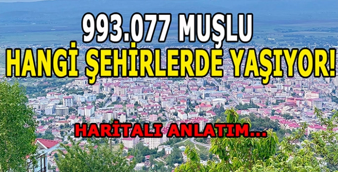 Muş kütüğüne kayıtlı olanlar nerede yaşıyor? Hangi ilde kaç Muşlu ikamet ediyor? Haritalı anlatım!