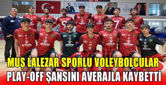 Muş Lalezar sporlu voleybolcular Play-off şansını averajla kaybetti