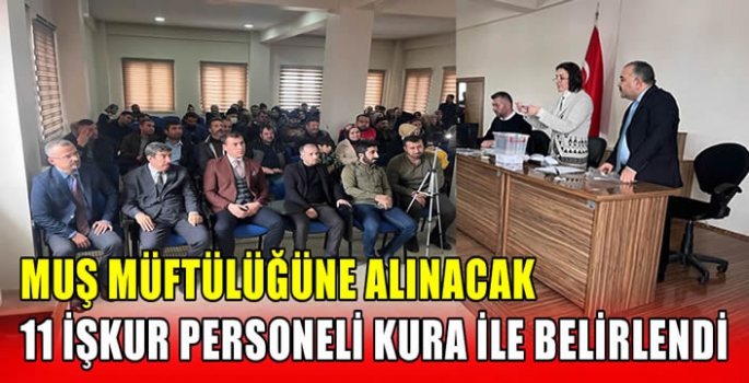 Muş Müftülüğüne alınacak 11 İŞKUR personeli kura ile belirlendi