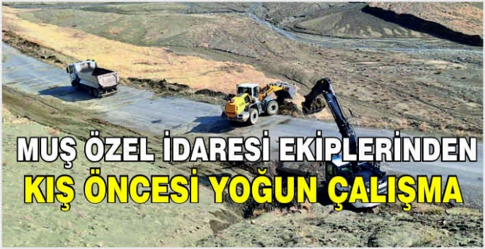 Muş Özel İdaresi ekiplerinden kış öncesi yoğun çalışma