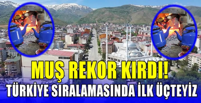 Muş rekor kırdı! Türkiye sıralamasında ilk üçteyiz…