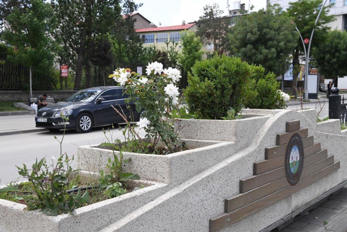 Muş belediyesi yetiştirdiği çiçekler caddeleri  renklendiriyor