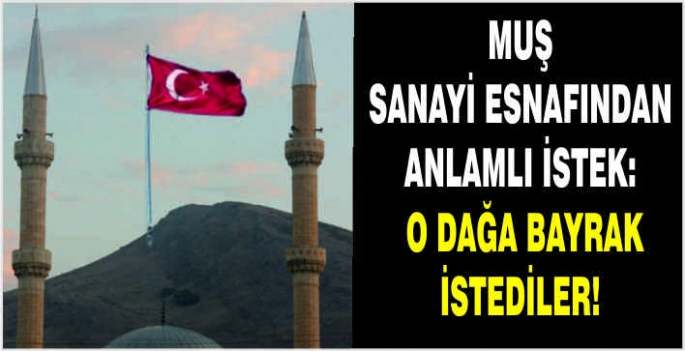 Muş Sanayi esnafından anlamlı istek:O dağa bayrak istediler