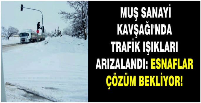 Muş Sanayi Kavşağı’nda trafik ışıkları arızalandı: Esnaflar çözüm bekliyor!