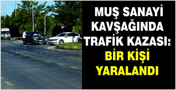 Muş sanayi kavşağında trafik kazası: Bir kişi yaralandı