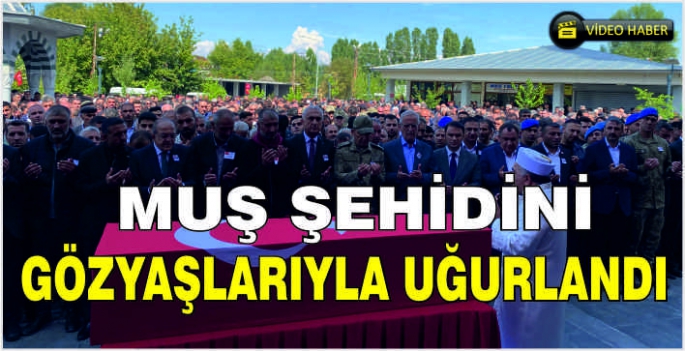 Muş şehidini gözyaşlarıyla uğurlandı