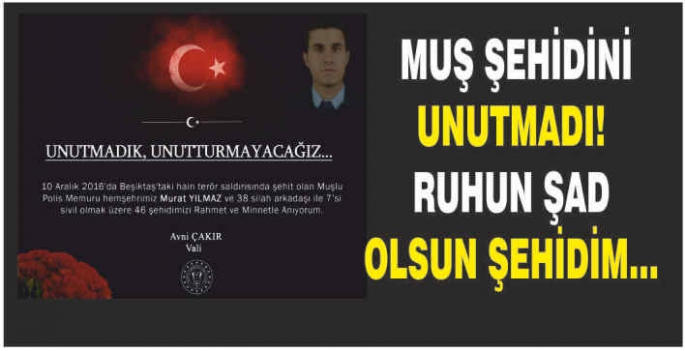 Muş şehidini unutmadı! Ruhun şad olsun şehidim…