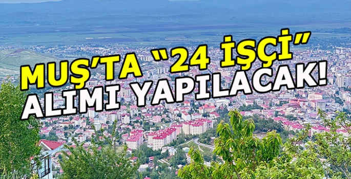 Muş'ta 24 işçi alımı yapılacak: Meslekler ve kontenjanlar paylaşıldı!