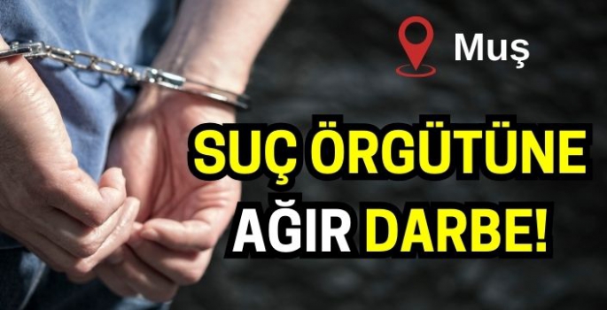 Muş’ta 3 suç örgütüne ağır darbe: Çok sayıda şüpheli yakalandı!