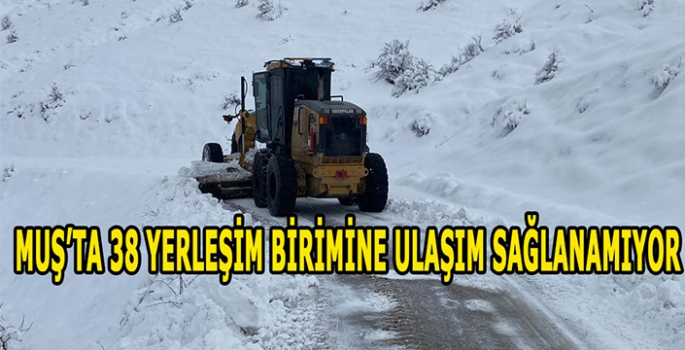 Muş’ta 38 yerleşim birimine ulaşım sağlanamıyor