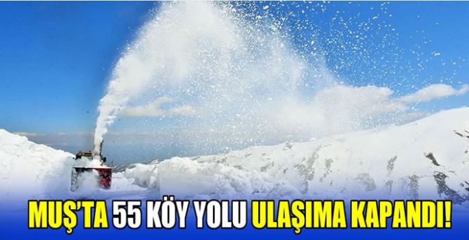 Muş’ta 55 köy yolu ulaşıma kapandı!