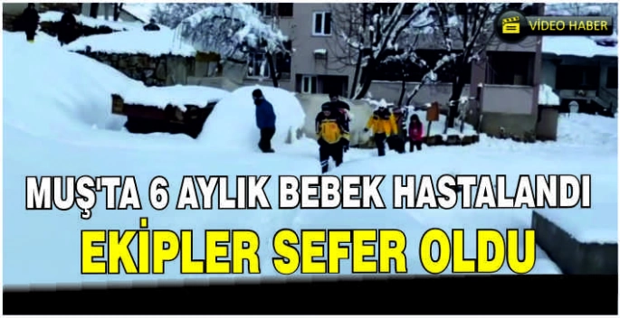 Muş’ta 6 aylık bebek hastalandı: Ekipler sefer oldu