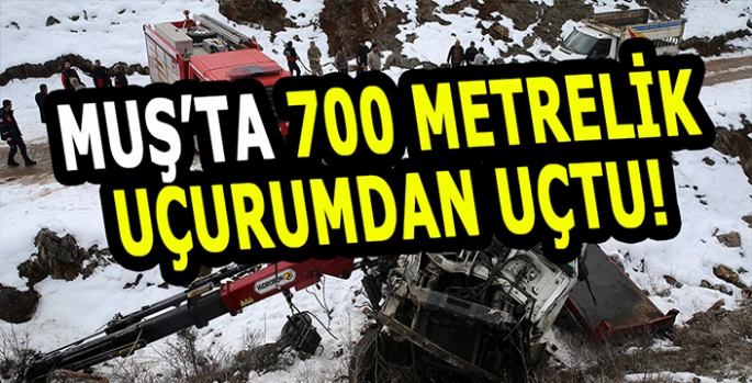 Muş'ta 700 metrelik uçurumdan uçtu: Yürekleri ağıza getirdi!