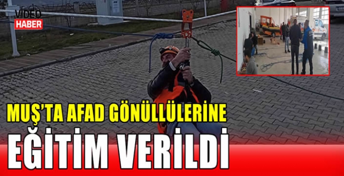 Muş’ta AFAD gönüllülerine eğitim verildi