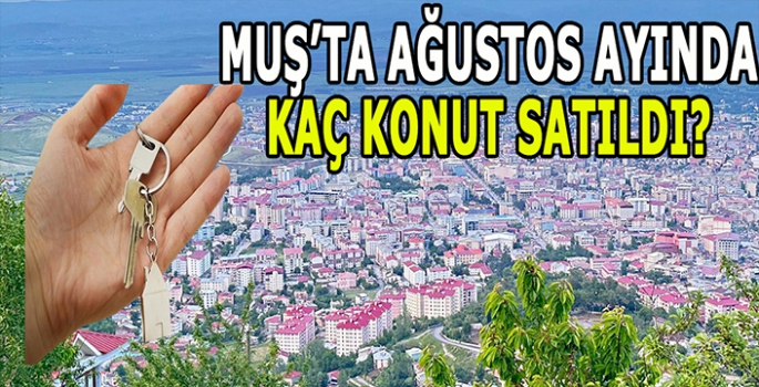 Muş’ta Ağustos ayında kaç konut satıldı: İbre tersine döndü!