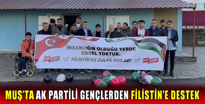 Muş’ta AK Partili gençlerden Filistin'e destek