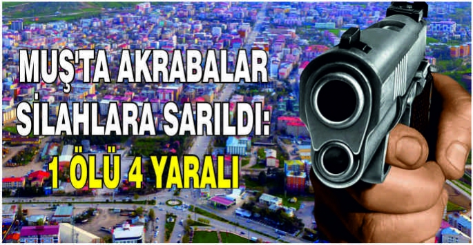 Muş'ta akrabalar silahlara sarıldı: 1 ölü 4 yaralı