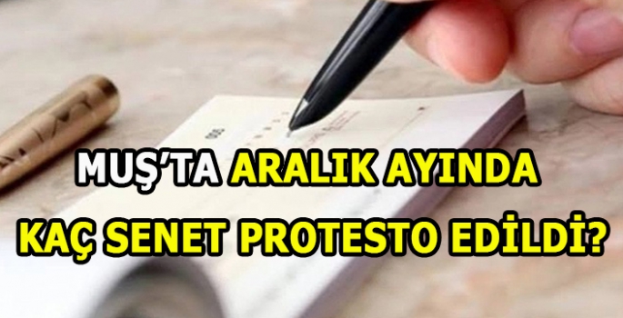 Muş’ta Aralık ayında kaç senet protesto edildi?