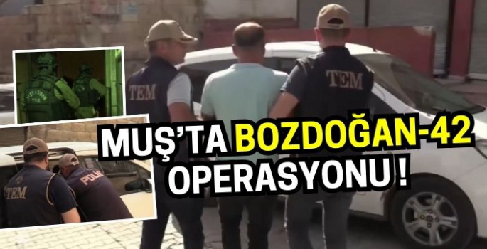 Muş’ta Bozdoğan-42 operasyonu: Çok sayıda gözaltı var!