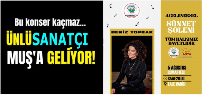 Muş’ta çocuklar hem ücretsiz sünnet olacak hem de dev konserle eğlenecek!