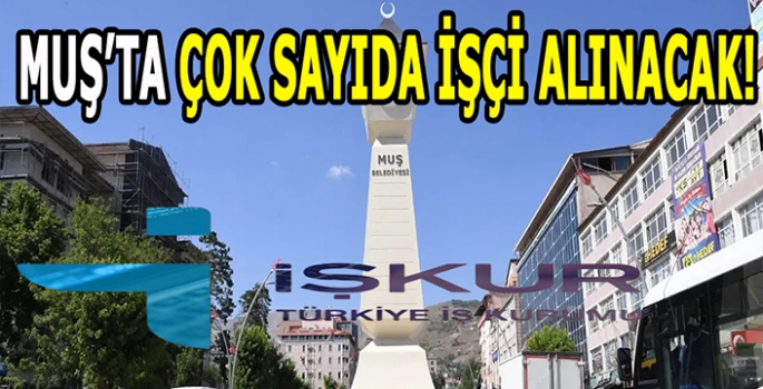 Muş’ta çok sayıda işçi alımı yapılacak: Bu fırsatı kaçırmayın!