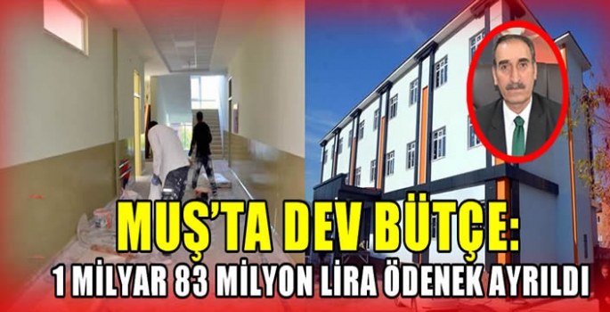 Muş’ta dev bütçe: 1 milyar 83 milyon lira ödenek ayrıldı