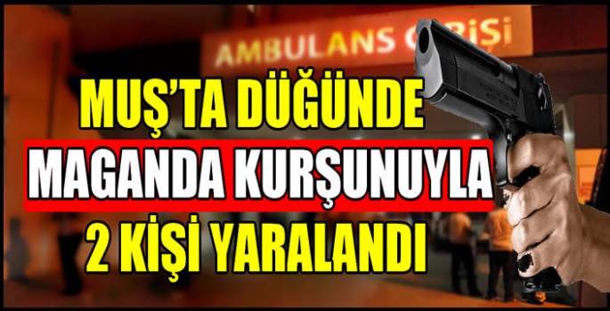 Muş'ta düğünde maganda kurşunuyla 2 kişi yaralandı