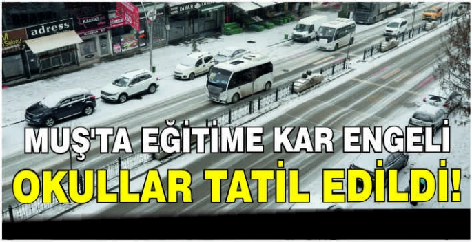 Muş’ta eğitime kar engeli: Okullar tatil edildi