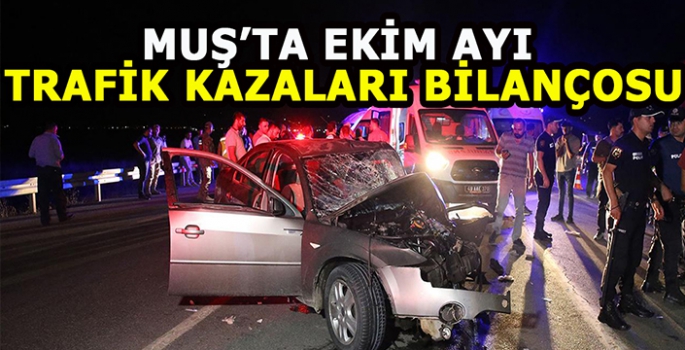 Muş’ta Ekim ayı trafik kazaları bilançosu belli oldu: İşte maddi ve manevi kayıplar!