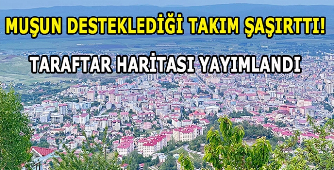 Muş'ta en çok hangi takımın taraftarı var? Türkiye taraftar haritası yayımlandı