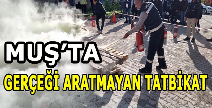 Muş’ta gerçeği aratmayan tatbikat: VEDAŞ ekipleri dikkat çekti!