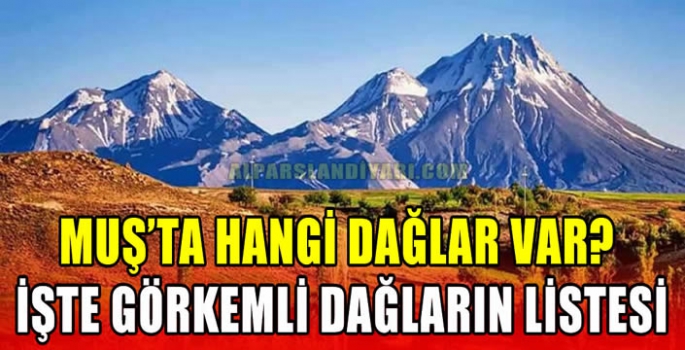 Muş'ta hangi dağlar var? İşte görkemli dağların listesi…