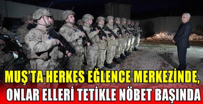 Muş'ta herkes eğlence merkezinde, onlar elleri tetikle nöbet başında…