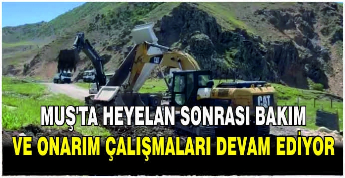 Muş’ta heyelan sonrası bakım ve onarım çalışmaları devam ediyor