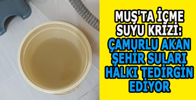 Muş'ta İçme Suyu Krizi: Çamurlu Akan Şehir Suları Halkı Tedirgin Ediyor