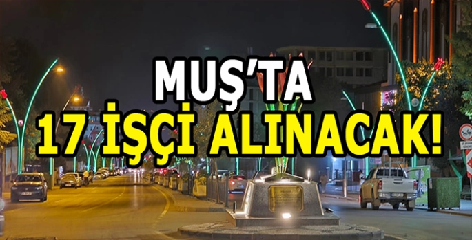 Muş’ta istihdam fırsatı! 17 İşçi alınacak