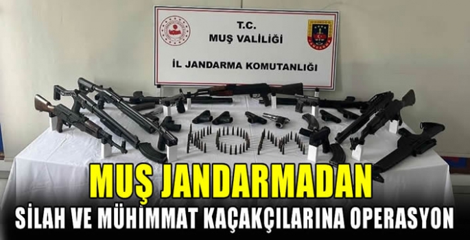 Muş jandarmadan silah ve mühimmat kaçakçılarına operasyon