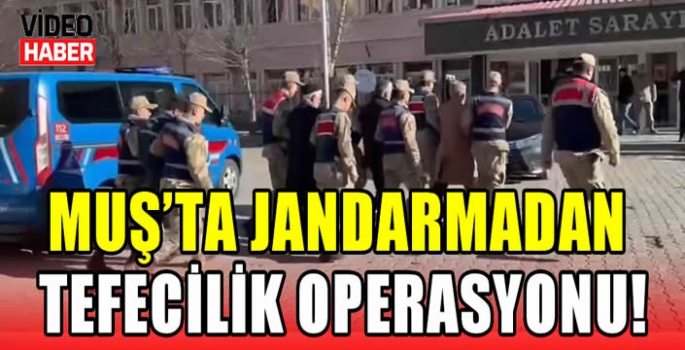 Muş’ta jandarmadan tefecilik operasyonu!