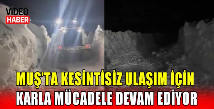 Muş’ta kesintisiz ulaşım için karla mücadele devam ediyor